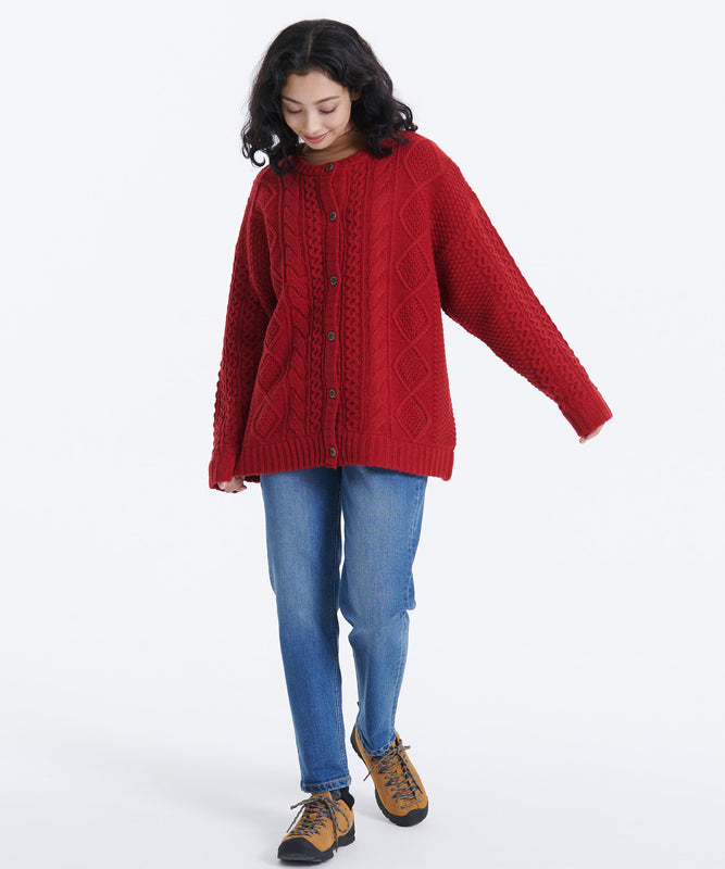 ケーブルニットセーターカーディガン/CABLE KNIT SWEATER CARDIGAN