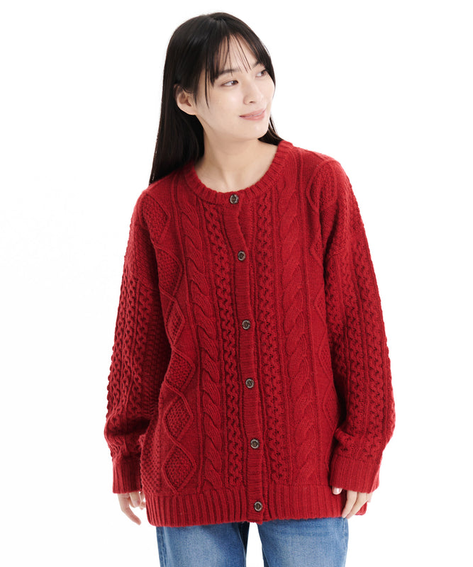 ケーブルニットセーターカーディガン/CABLE KNIT SWEATER CARDIGAN