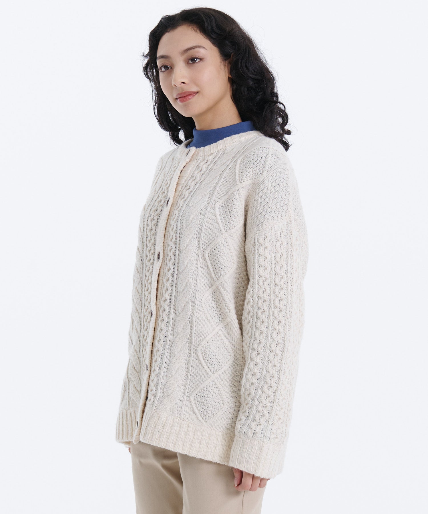 ケーブルニットセーターカーディガン/CABLE KNIT SWEATER CARDIGAN