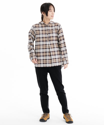 コットンフランネル フード付シャツ/COTTON FLANNEL HOODED SHIRT