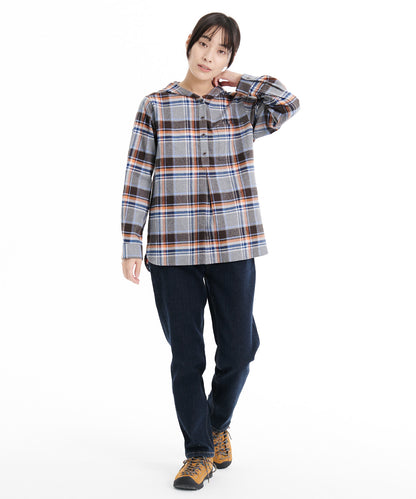 コットンフランネル フード付シャツ/COTTON FLANNEL HOODED SHIRT