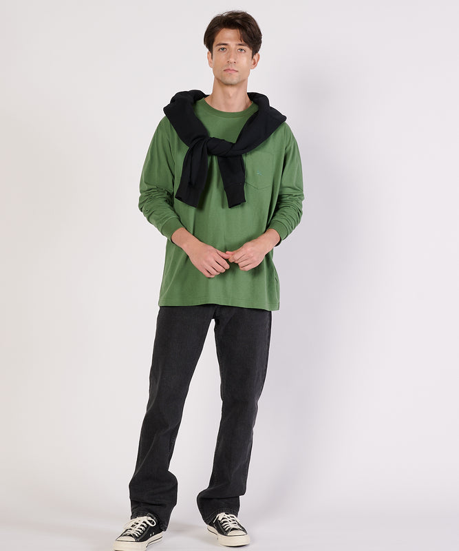 ワンポイントポケット長袖Tシャツ/ONE POINT PKT LS TEE