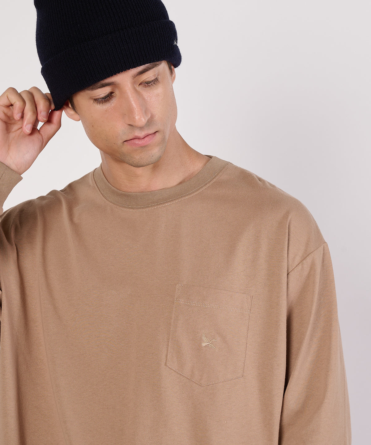 ワンポイントポケット長袖Tシャツ/ONE POINT PKT LS TEE
