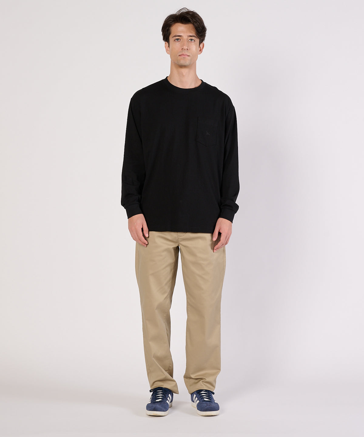 ワンポイントポケット長袖Tシャツ/ONE POINT PKT LS TEE