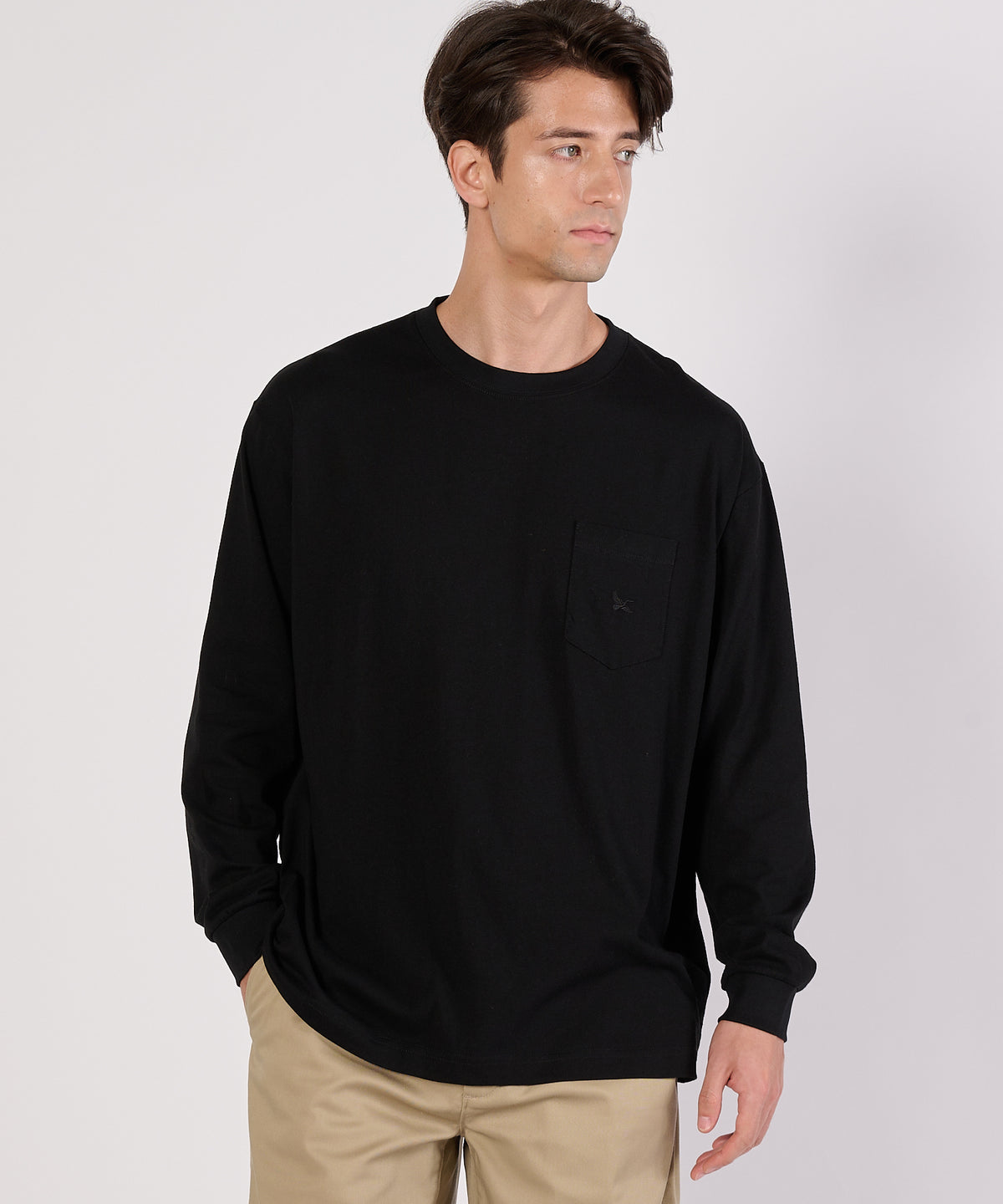 ワンポイントポケット長袖Tシャツ/ONE POINT PKT LS TEE