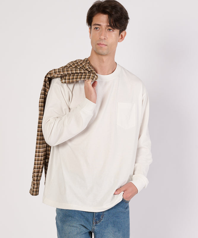 ワンポイントポケット長袖Tシャツ/ONE POINT PKT LS TEE