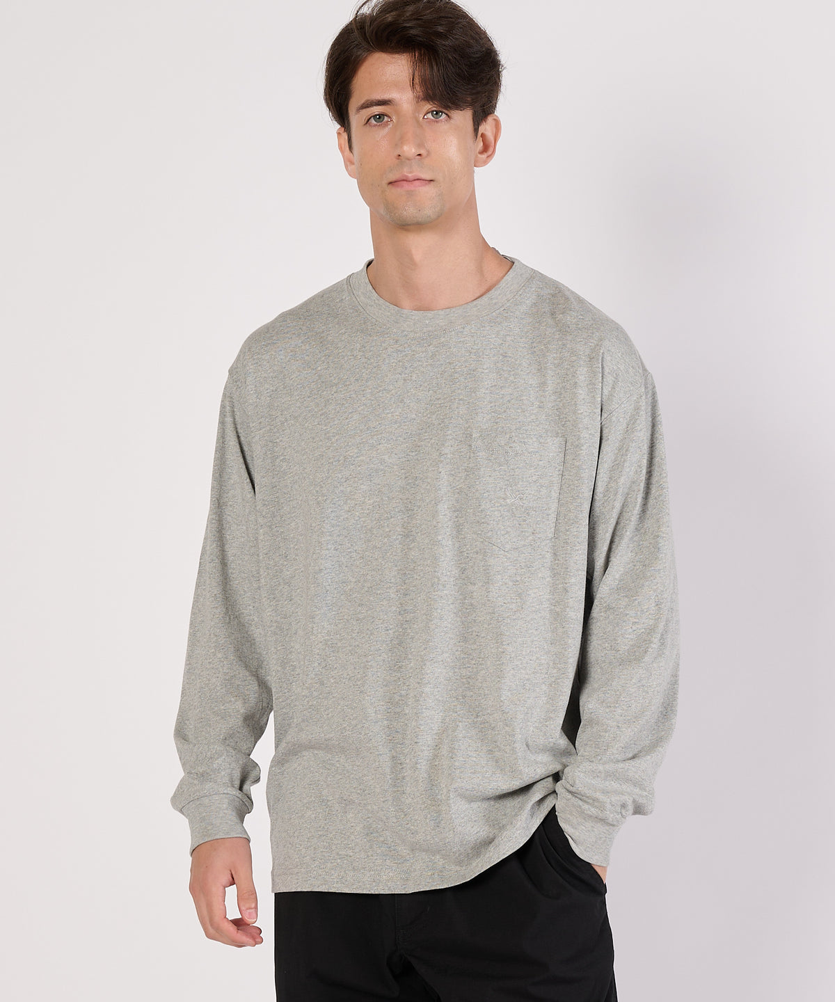 ワンポイントポケット長袖Tシャツ/ONE POINT PKT LS TEE