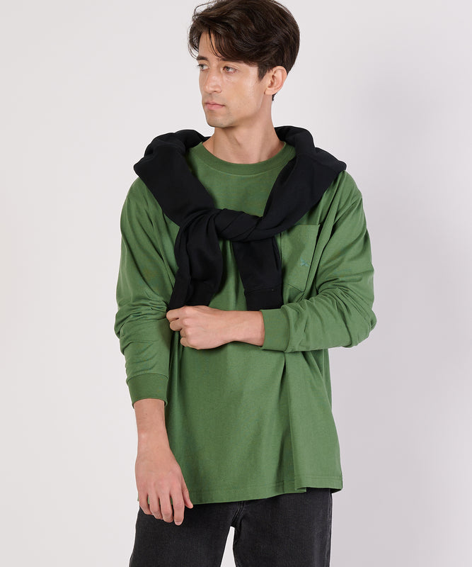 ワンポイントポケット長袖Tシャツ/ONE POINT PKT LS TEE