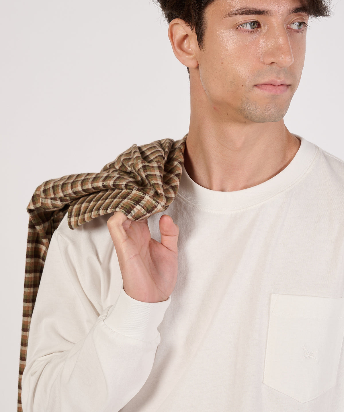 ワンポイントポケット長袖Tシャツ/ONE POINT PKT LS TEE