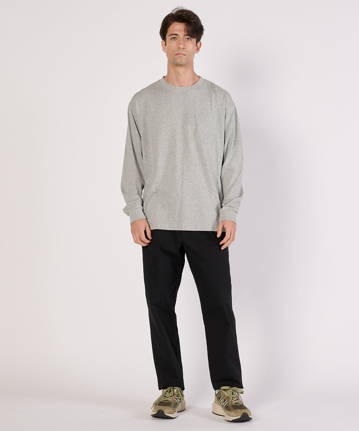 ワンポイントポケット長袖Tシャツ/ONE POINT PKT LS TEE
