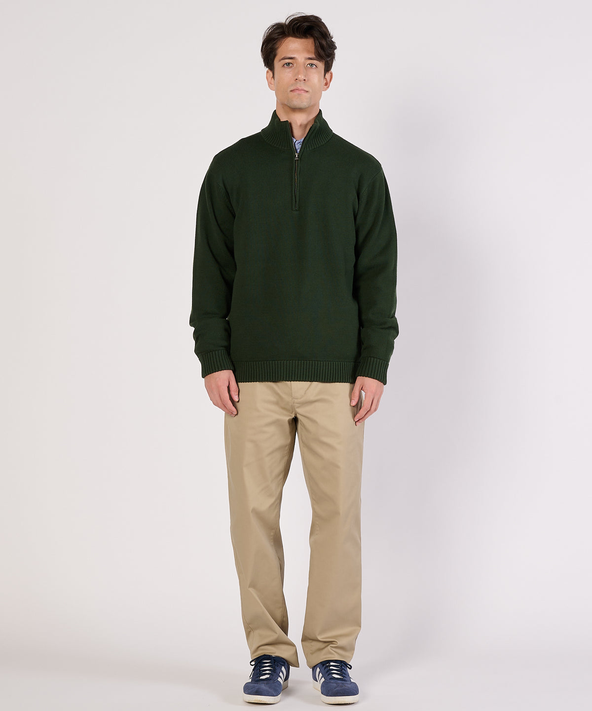クォータージップ モックセーター/QUARTER ZIP MOCK SWEATER