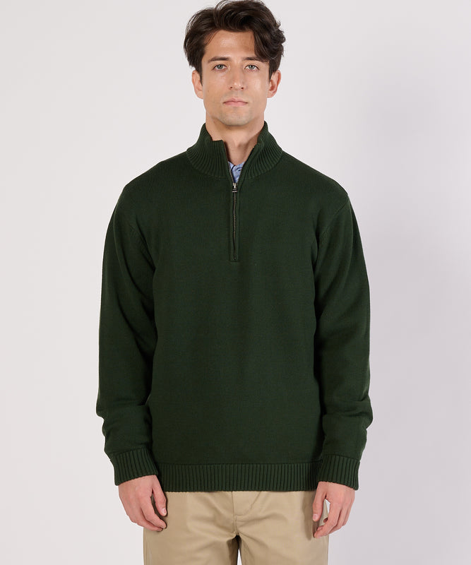 クォータージップ モックセーター/QUARTER ZIP MOCK SWEATER