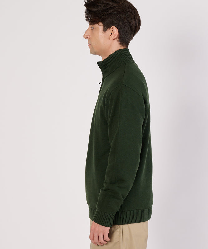 クォータージップ モックセーター/QUARTER ZIP MOCK SWEATER