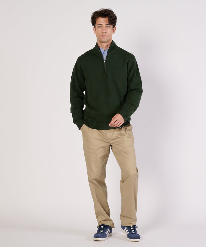 クォータージップ モックセーター/QUARTER ZIP MOCK SWEATER