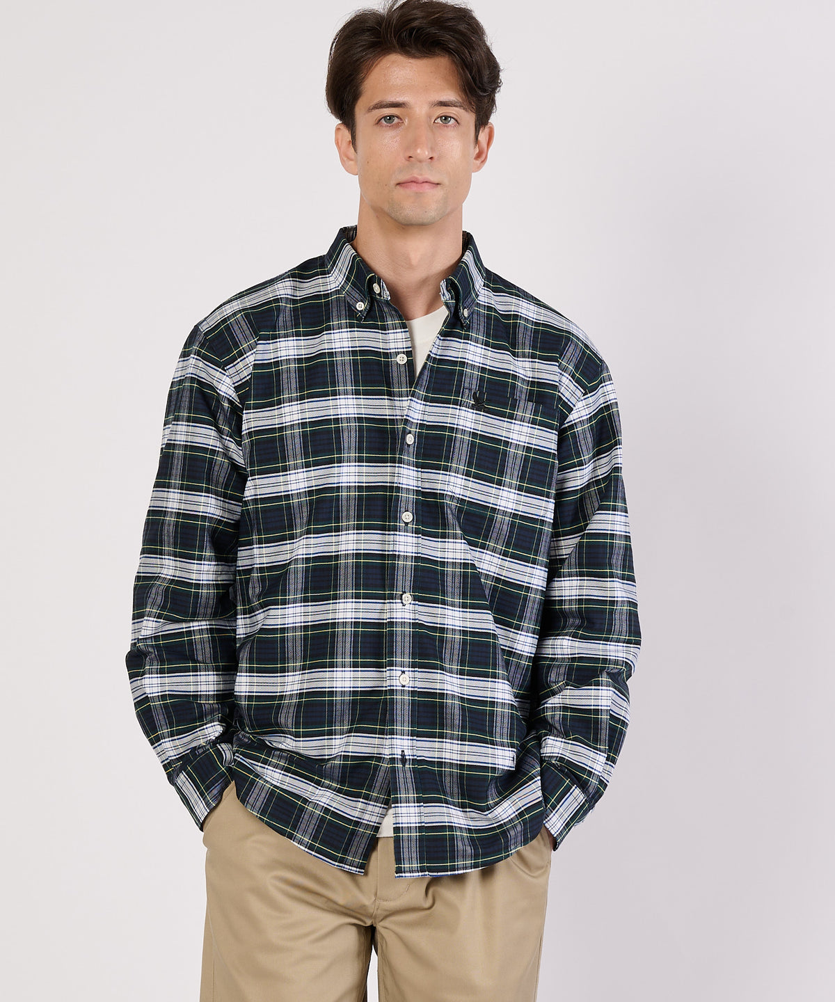 【通常配送】オックス ストライプ/チェック ボタンダウンシャツ/OX STRIPE/CHK BD SHIRT