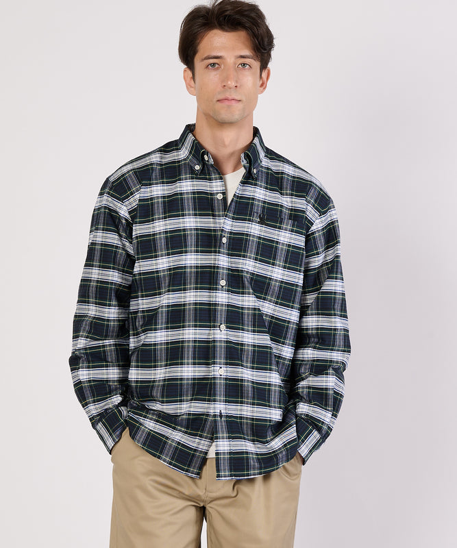【通常配送】オックス ストライプ/チェック ボタンダウンシャツ/OX STRIPE/CHK BD SHIRT
