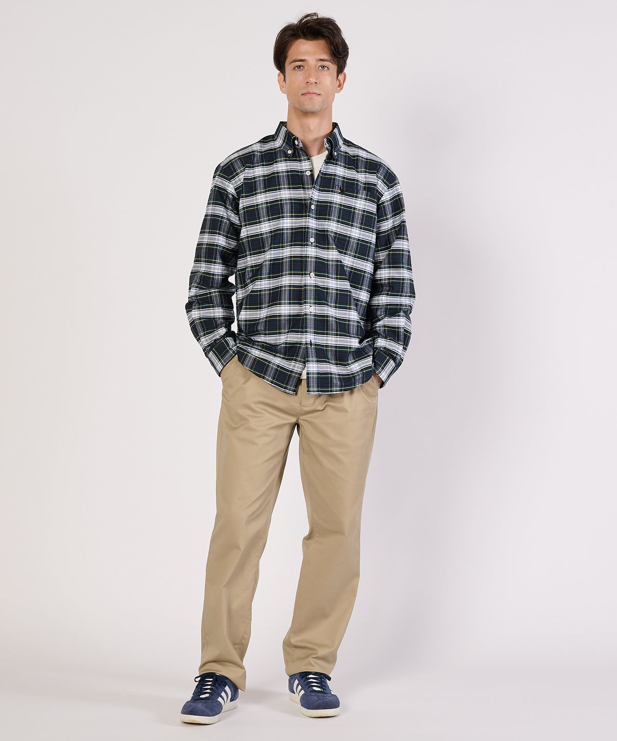 【通常配送】オックス ストライプ/チェック ボタンダウンシャツ/OX STRIPE/CHK BD SHIRT