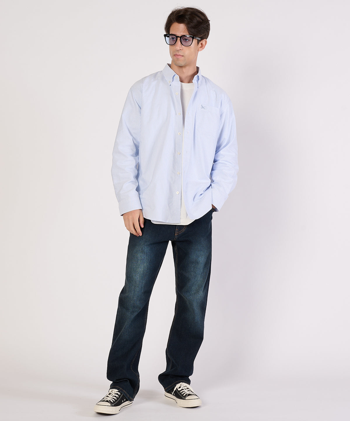【通常配送】オックス ストライプ/チェック ボタンダウンシャツ/OX STRIPE/CHK BD SHIRT