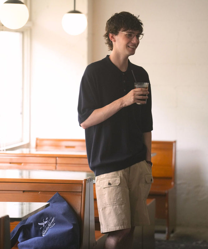 【予約】men's FUDGE×Eddie Bauer ウールニットポロシャツ/WOOL KNIT POLO