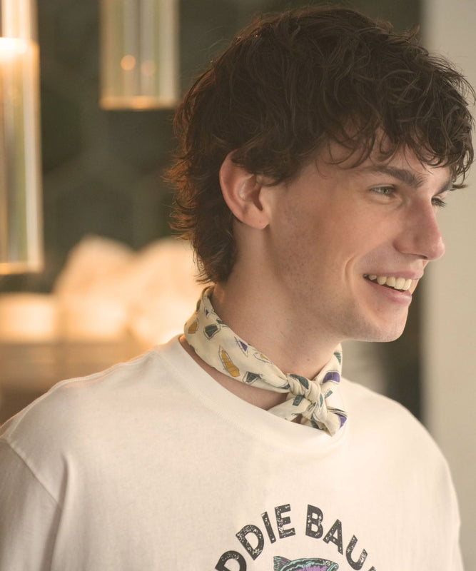 【予約】men's FUDGE×Eddie Bauer ヨットモチーフバンダナ/YACHT MOTIF BANDANA