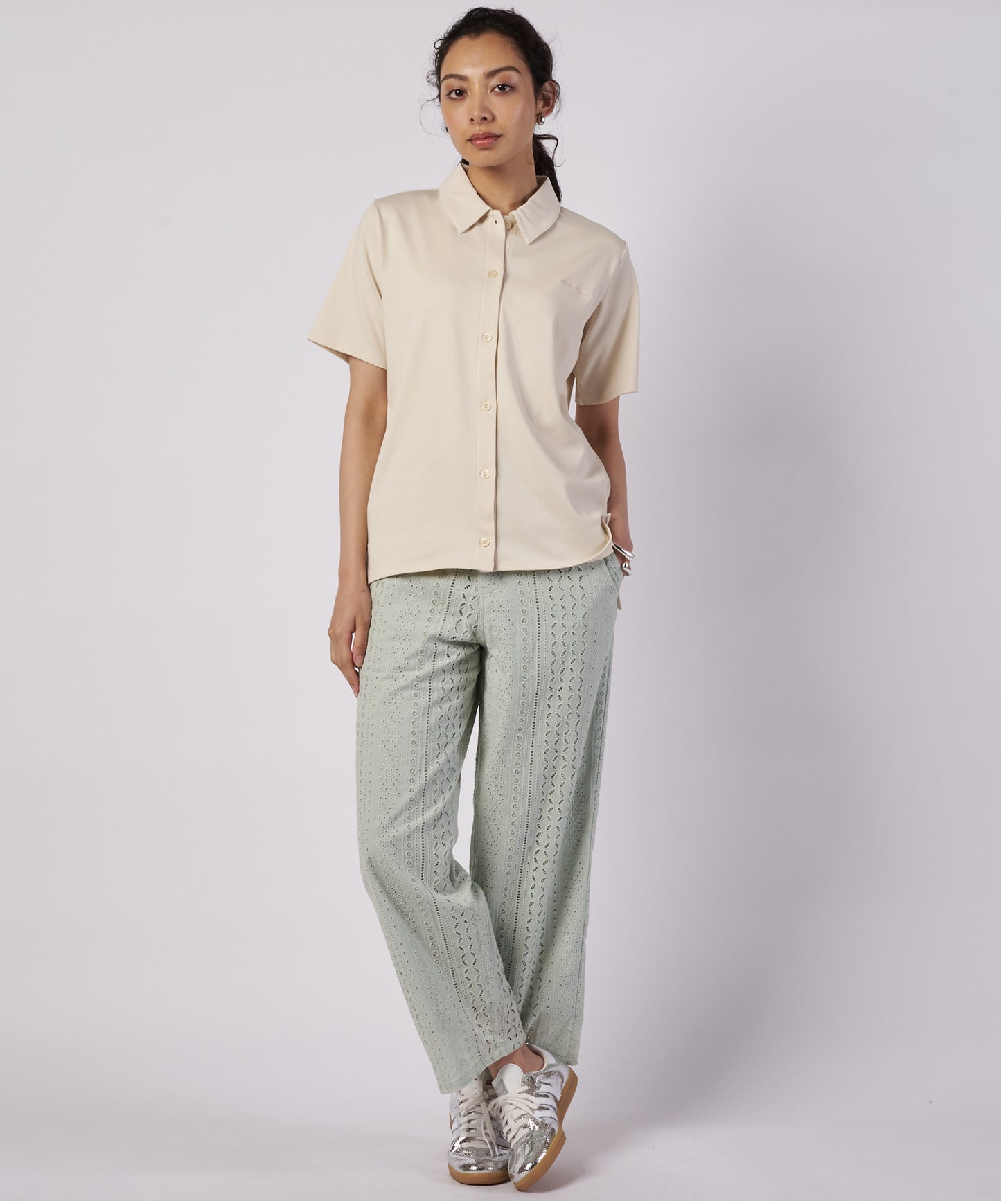 カラードニット ブラウス/COLLARED KNIT BLOUSE