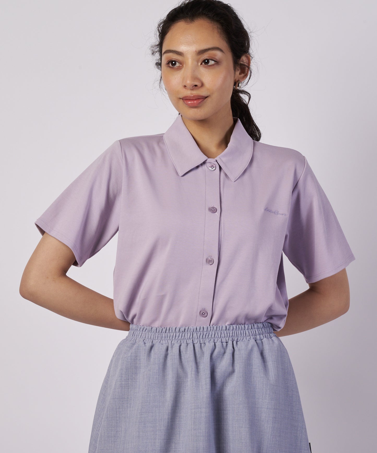 カラードニット ブラウス/COLLARED KNIT BLOUSE