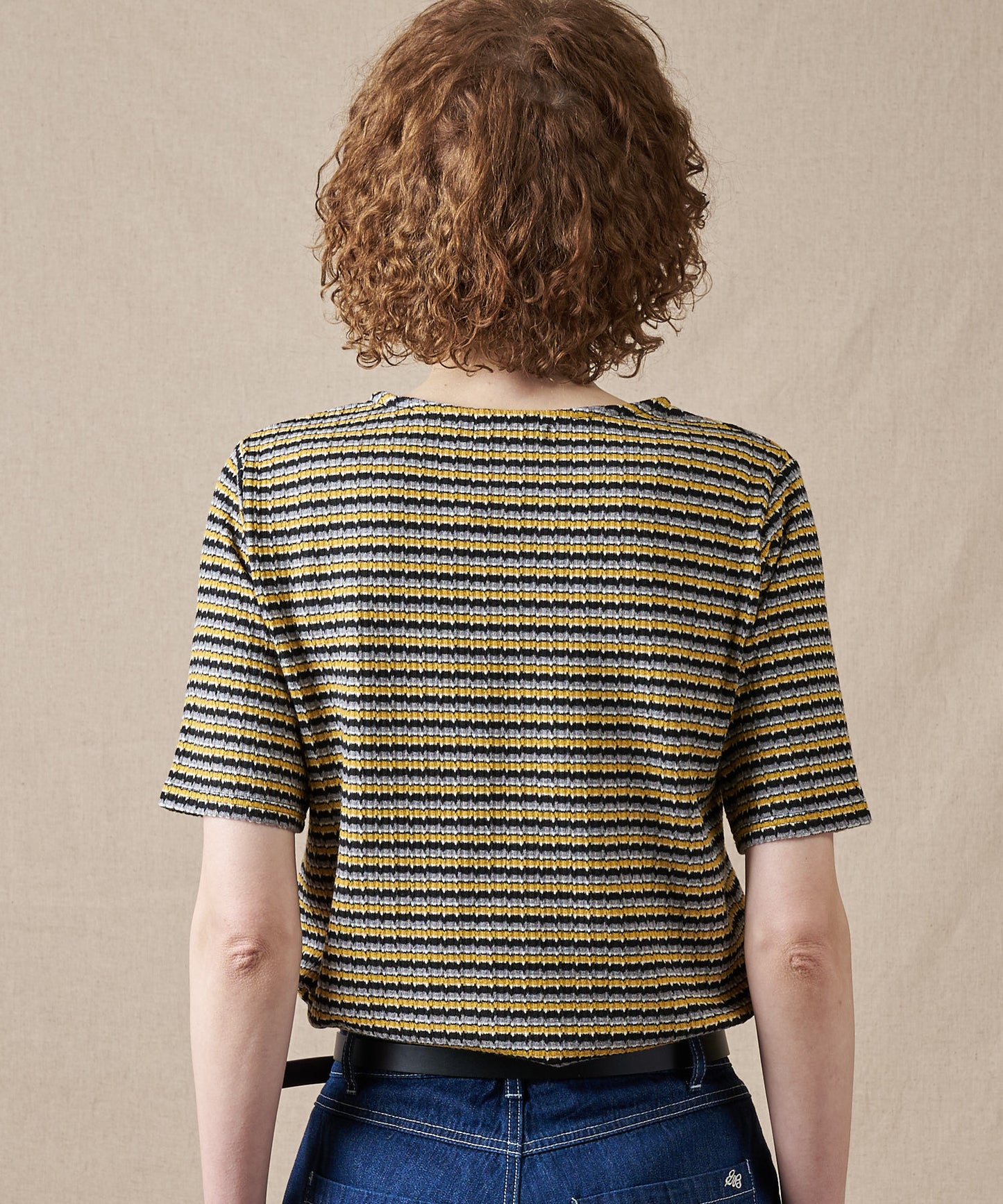 テクスチャード マルチストライプ Tシャツ/TEXTURED MULTI STRIPE TEE
