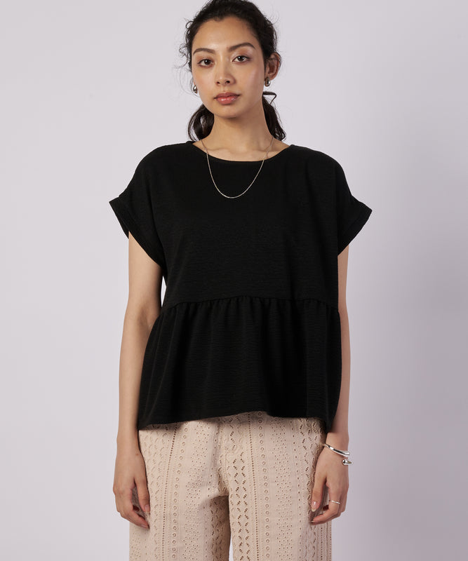ワッフルギャザーカットソー/WAFFLE GATHER CUTSEW