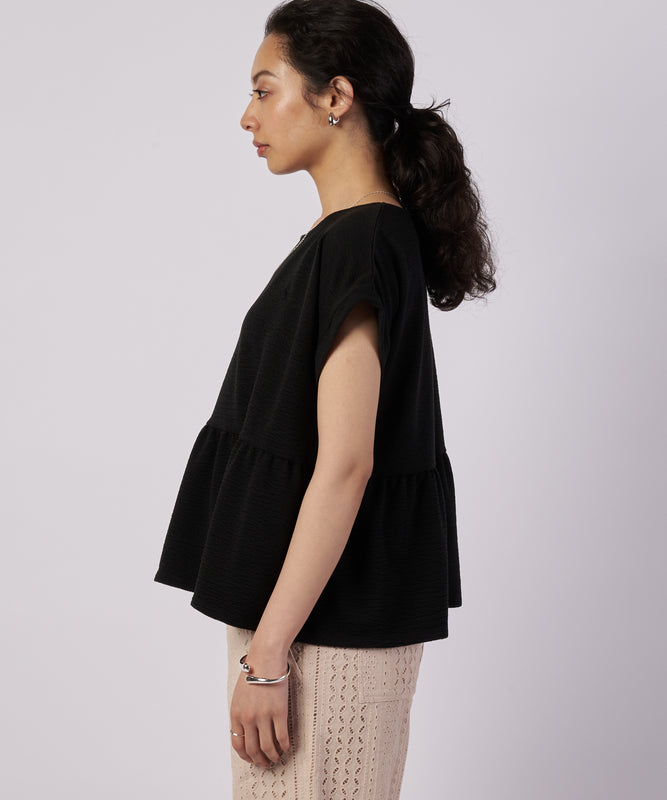 ワッフルギャザーカットソー/WAFFLE GATHER CUTSEW