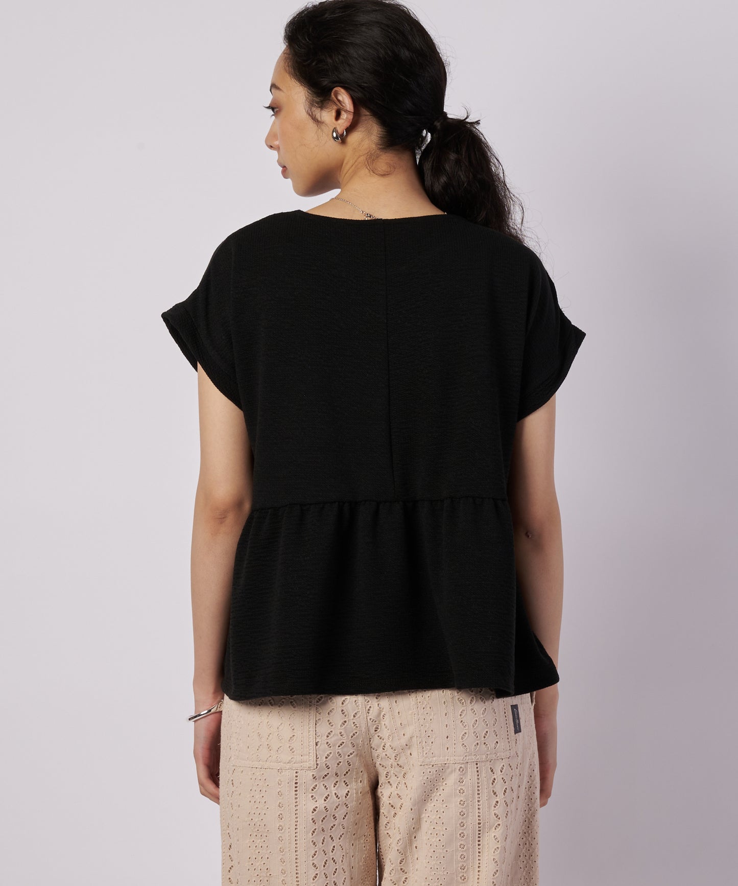 ワッフルギャザーカットソー/WAFFLE GATHER CUTSEW