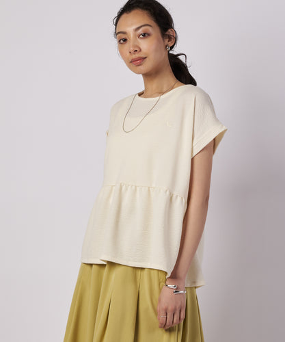 ワッフルギャザーカットソー/WAFFLE GATHER CUTSEW