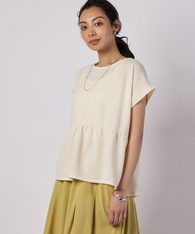ワッフルギャザーカットソー/WAFFLE GATHER CUTSEW