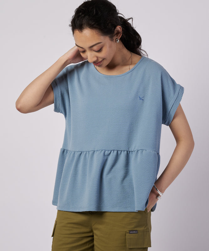 ワッフルギャザーカットソー/WAFFLE GATHER CUTSEW