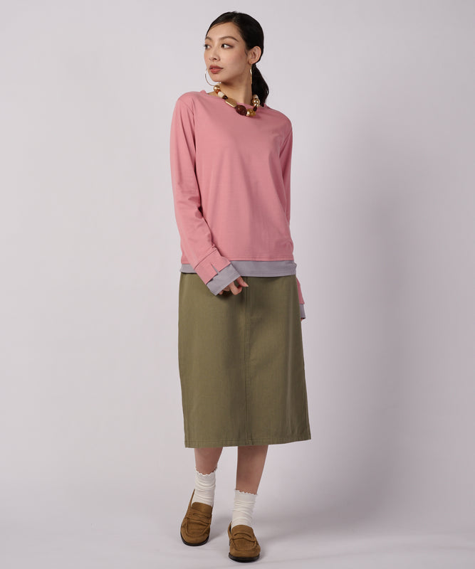 【+10%OFF キャンペーン】ポケット ディテール ミディスカート/POCKET DETAIL MIDI SKIRT