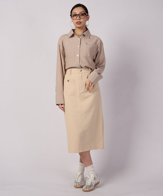 【+10%OFF キャンペーン】ポケット ディテール ミディスカート/POCKET DETAIL MIDI SKIRT