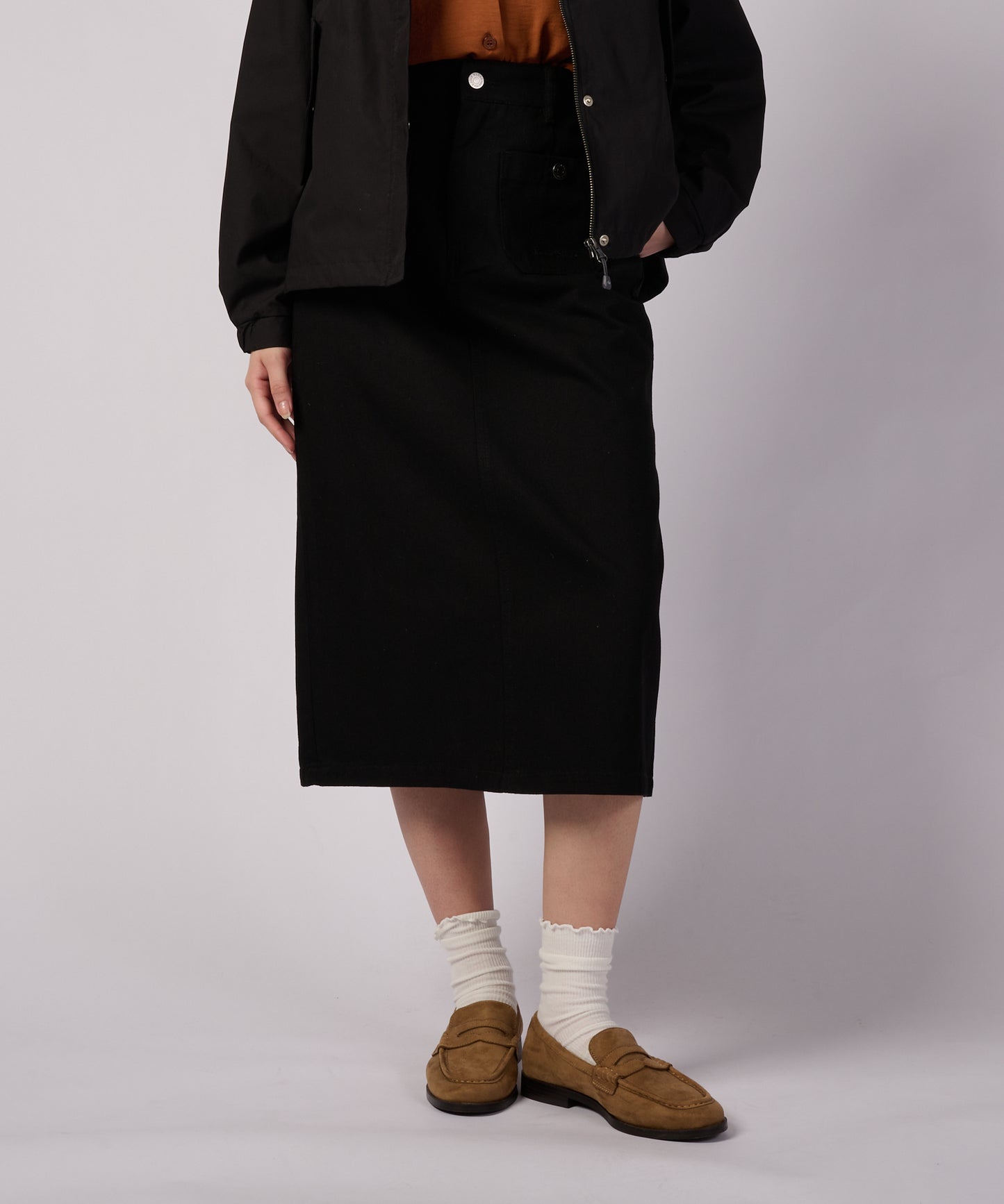 【+10%OFF キャンペーン】ポケット ディテール ミディスカート/POCKET DETAIL MIDI SKIRT