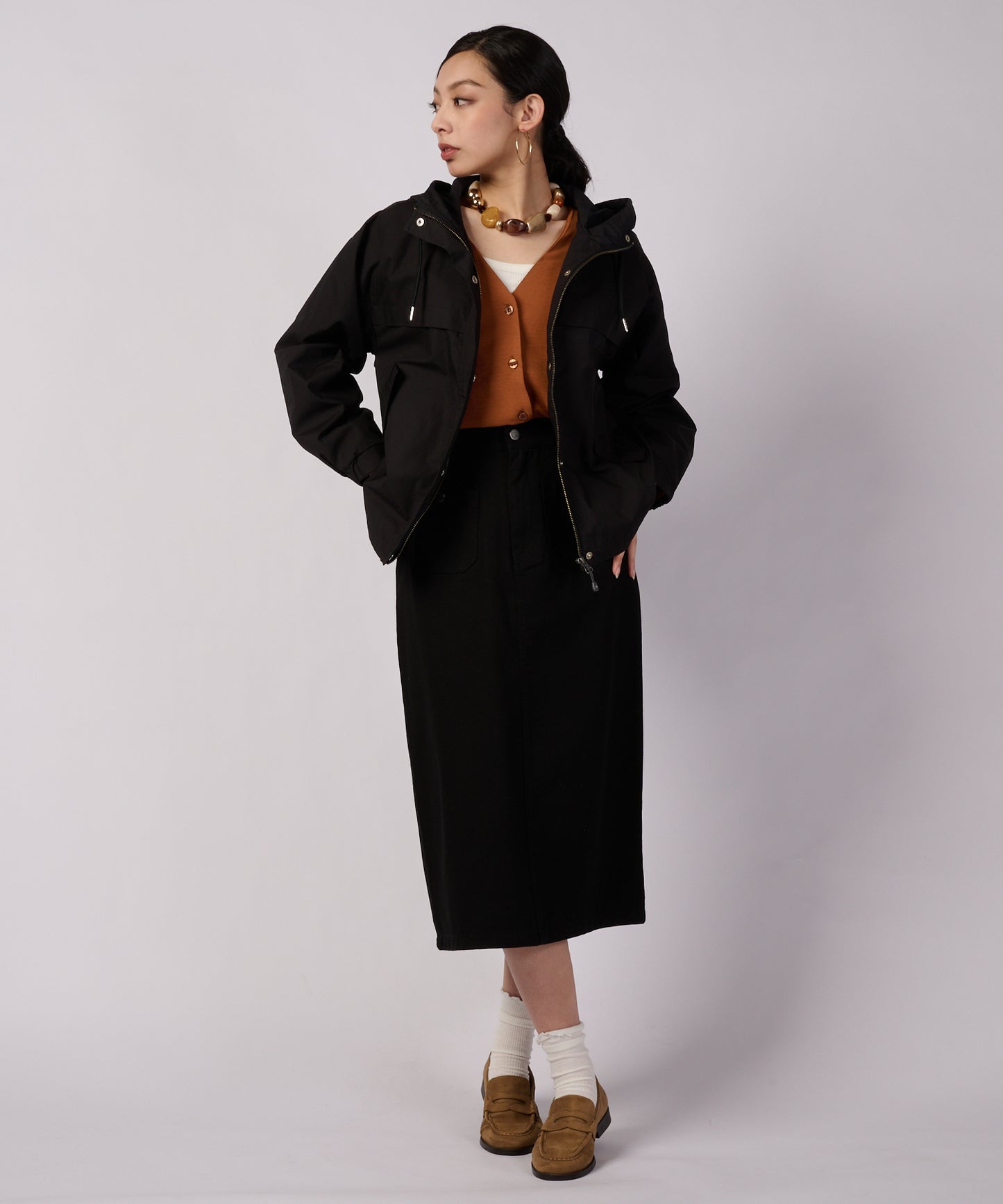 【+10%OFF キャンペーン】ポケット ディテール ミディスカート/POCKET DETAIL MIDI SKIRT