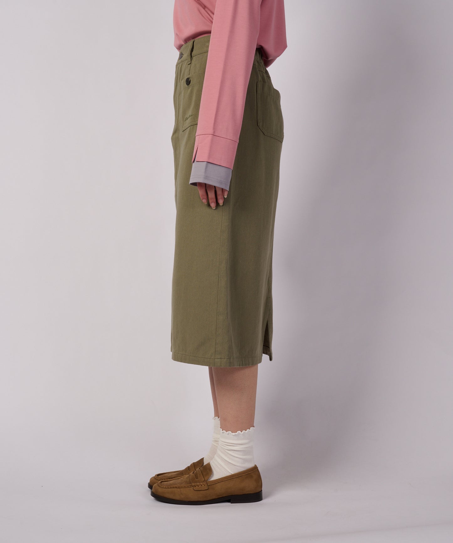 【+10%OFF キャンペーン】ポケット ディテール ミディスカート/POCKET DETAIL MIDI SKIRT