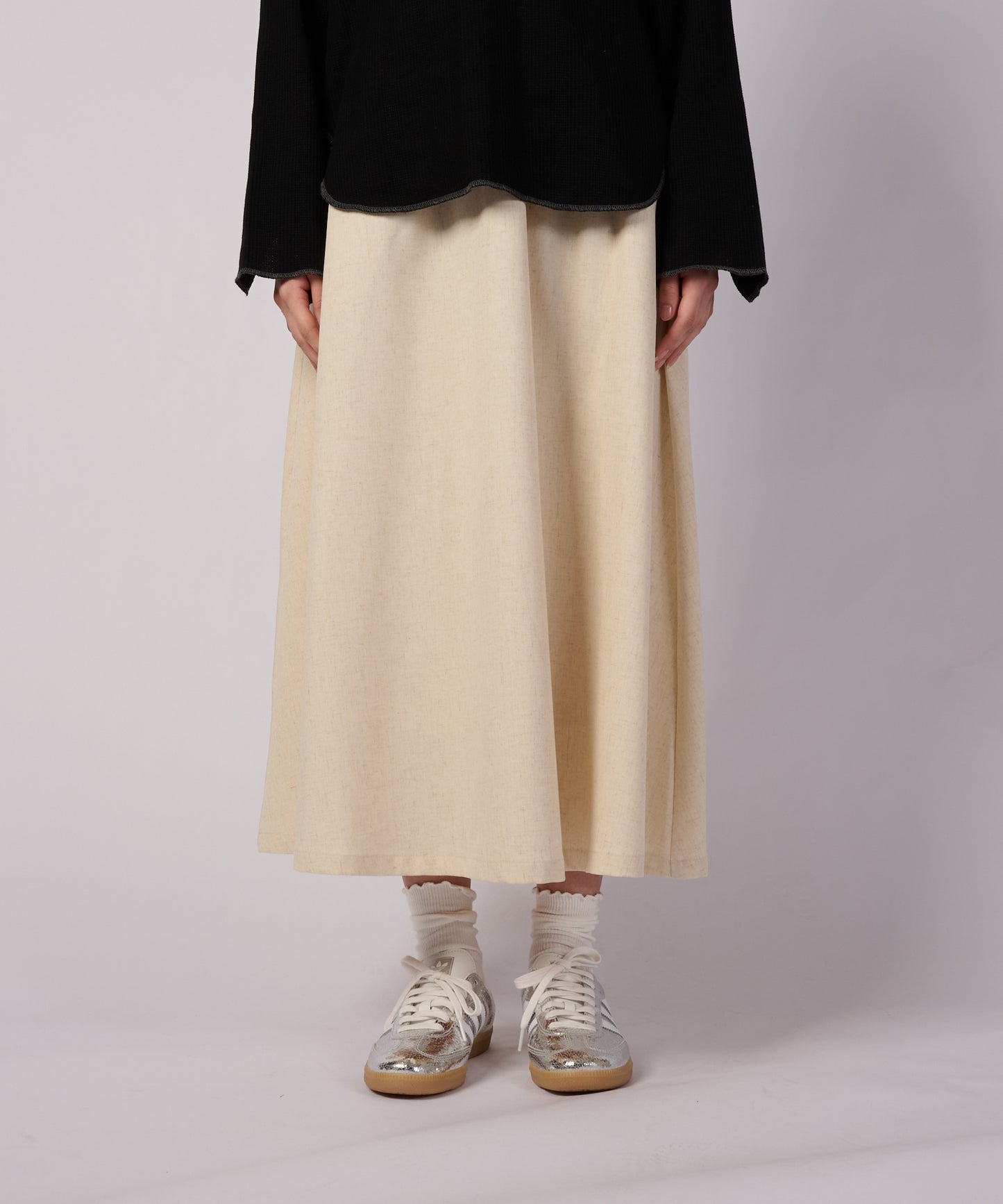 テクスチャード イージー フローイー スカート/TEXTURED EASY FLOWY SKIRT