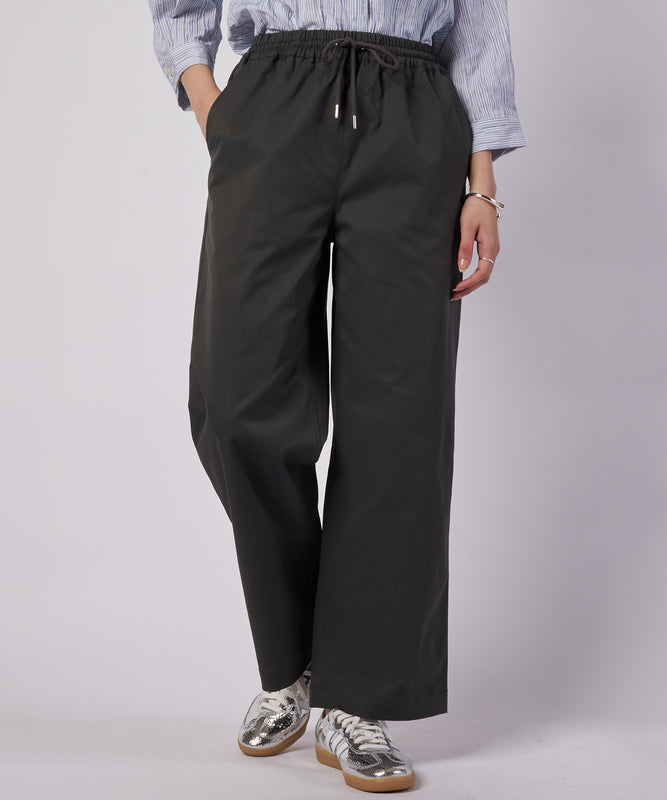 ポリッシュド ワイドヘムパンツ/POLISHED WIDE HEM PANTS