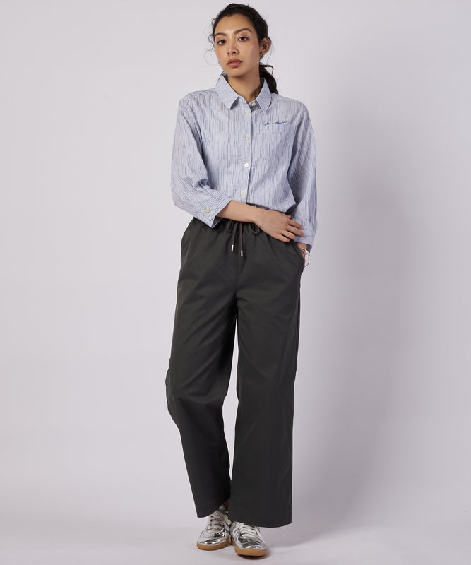 ポリッシュド ワイドヘムパンツ/POLISHED WIDE HEM PANTS – Eddie