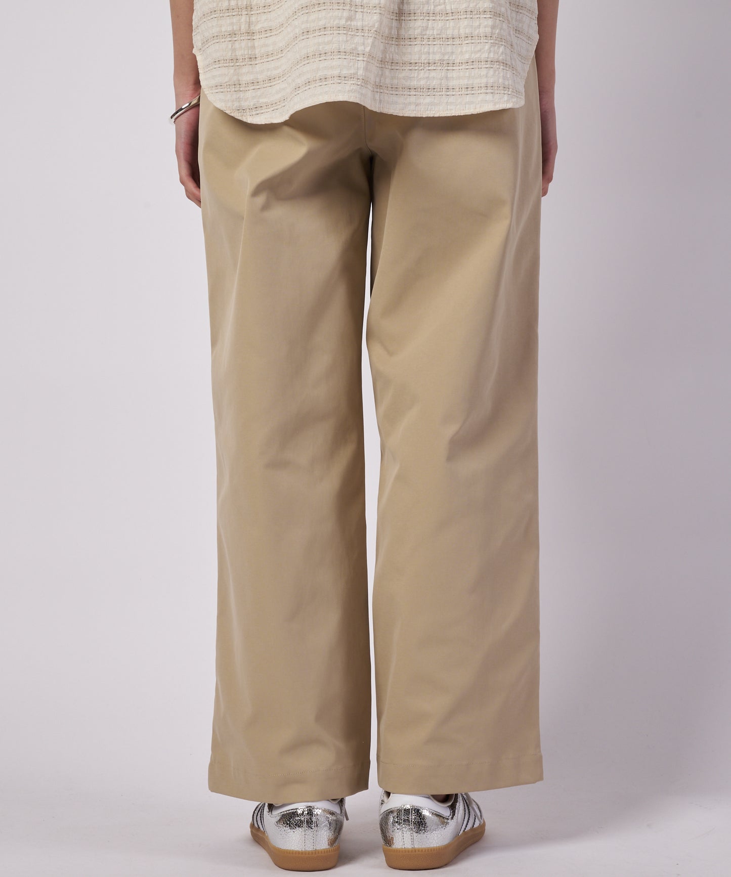 ポリッシュド ワイドヘムパンツ/POLISHED WIDE HEM PANTS