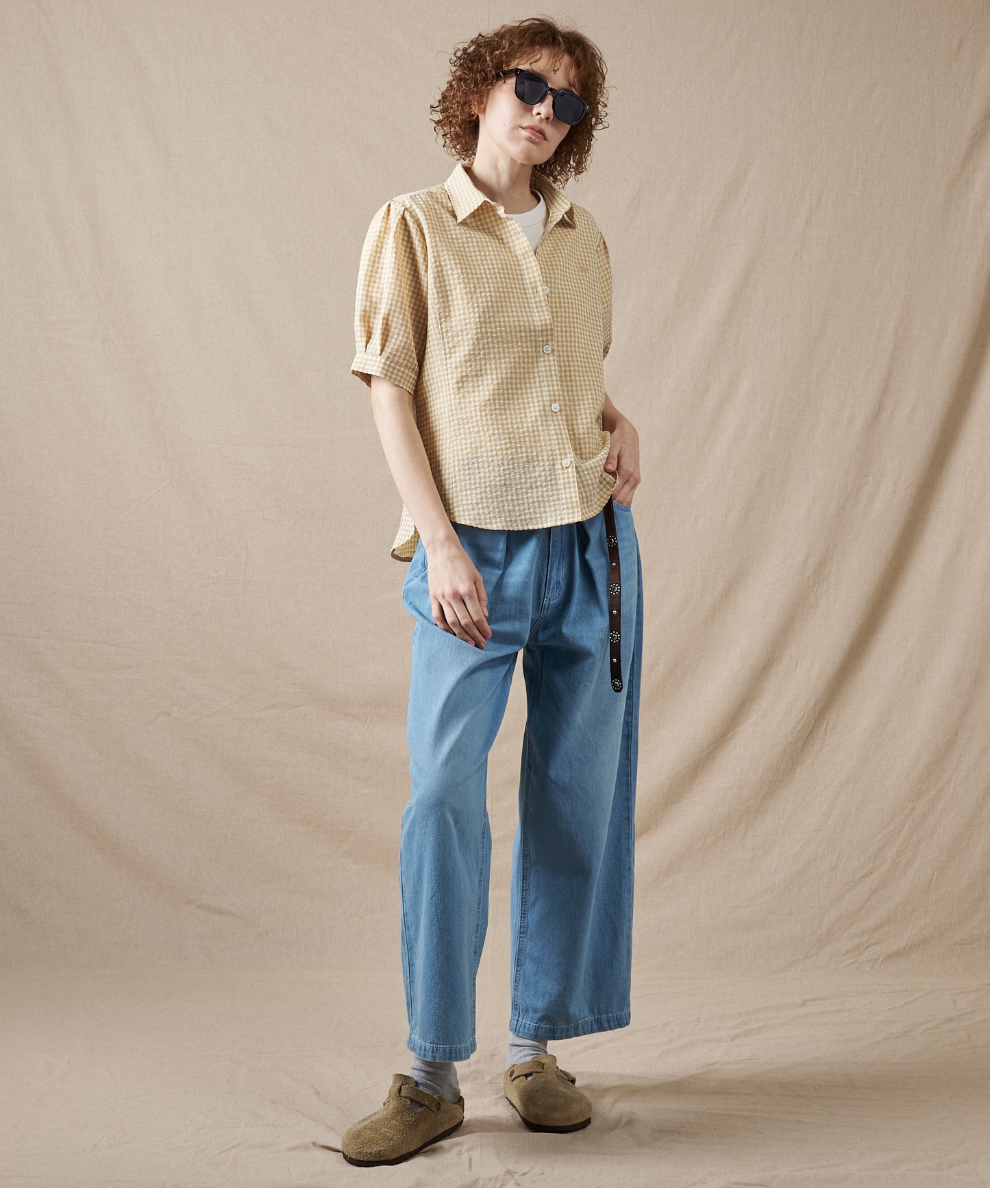 【予約】フロントタック ワイドデニムパンツ/FRONT TUCK WIDE DENIM PANTS