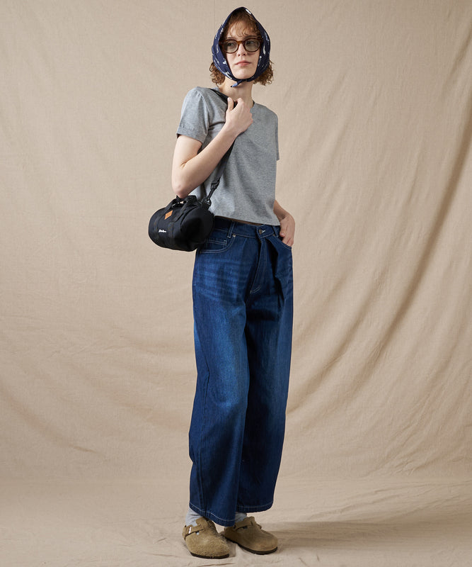 【予約】フロントタック ワイドデニムパンツ/FRONT TUCK WIDE DENIM PANTS
