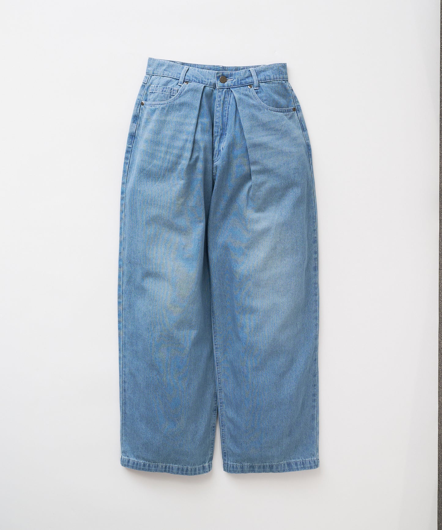 【予約】フロントタック ワイドデニムパンツ/FRONT TUCK WIDE DENIM PANTS