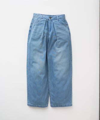 フロントタック ワイドデニムパンツ/FRONT TUCK WIDE DENIM PANTS