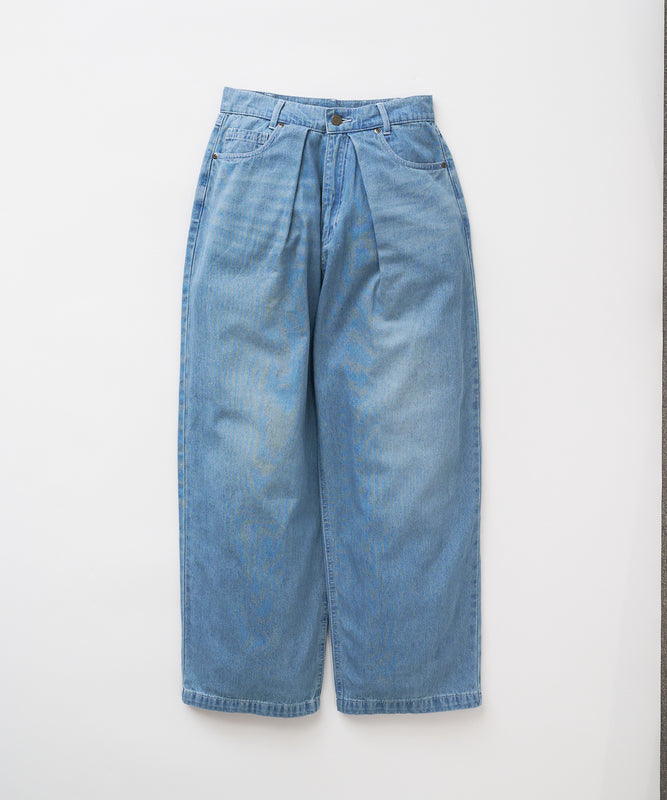 【予約】フロントタック ワイドデニムパンツ/FRONT TUCK WIDE DENIM PANTS