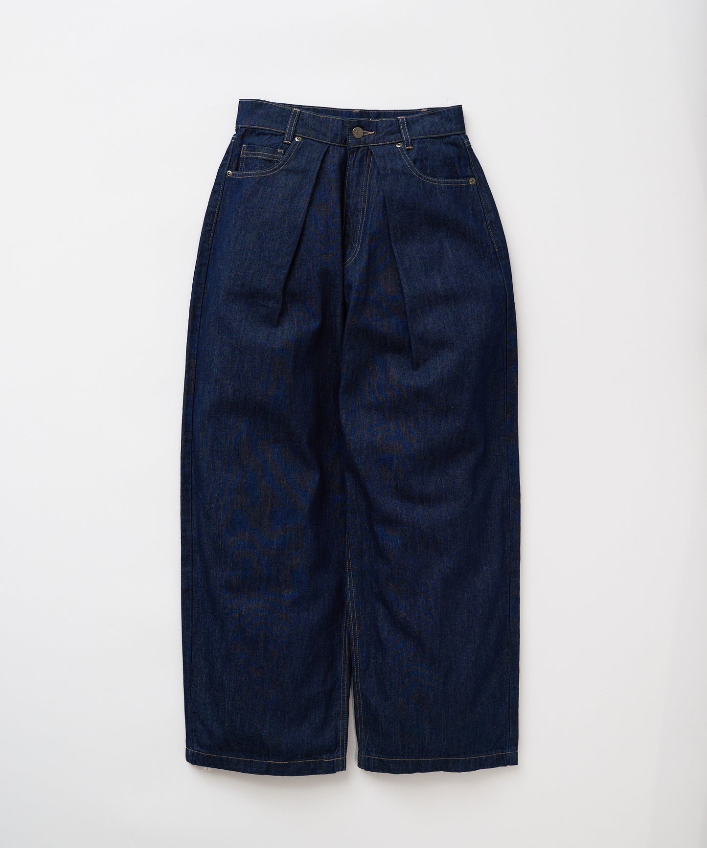 【予約】フロントタック ワイドデニムパンツ/FRONT TUCK WIDE DENIM PANTS