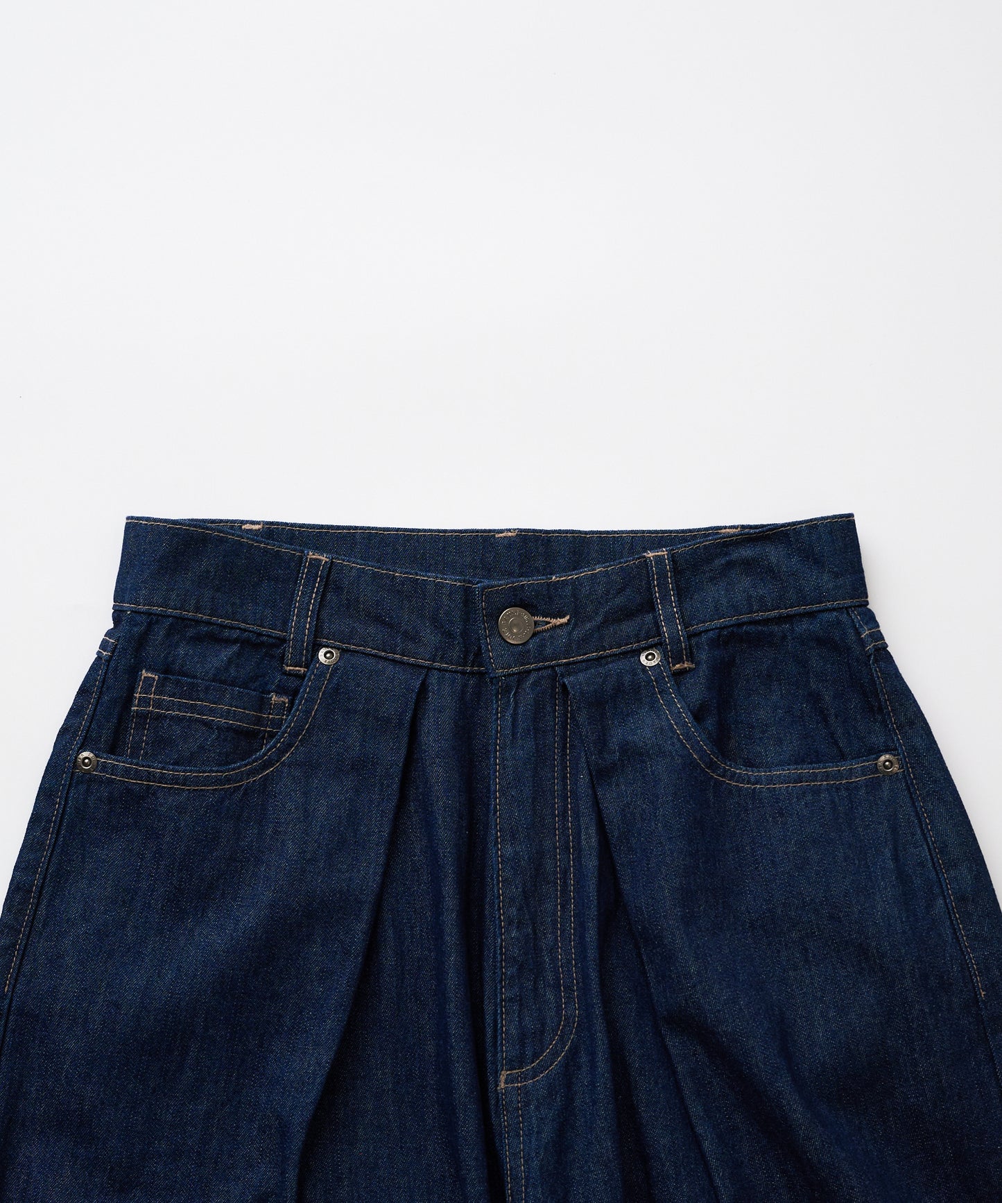 【予約】フロントタック ワイドデニムパンツ/FRONT TUCK WIDE DENIM PANTS