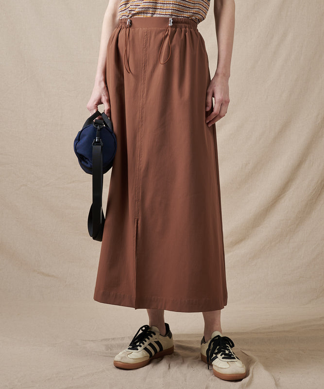 コーテッド ドローストリング スカート/COATED DRAWSTRING SKIRT